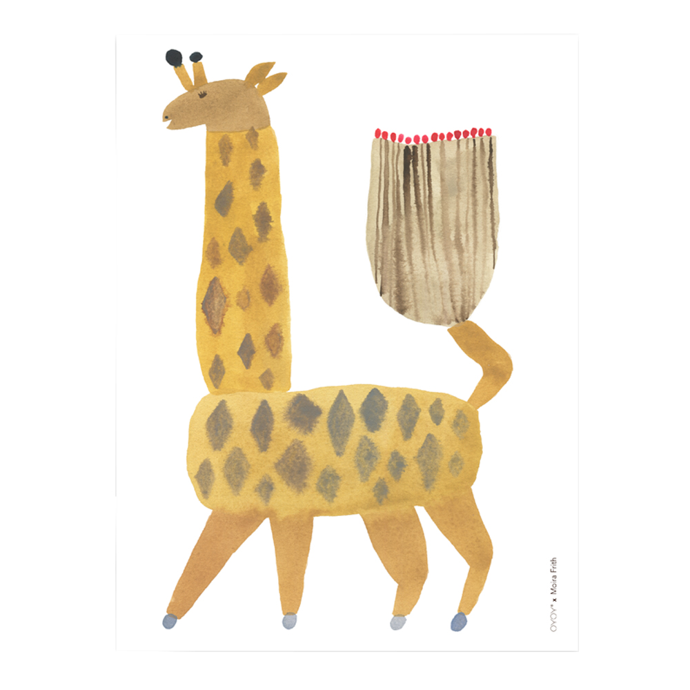 Läs mer om Oyoy - Affisch 30x40 cm Giraffen Noha