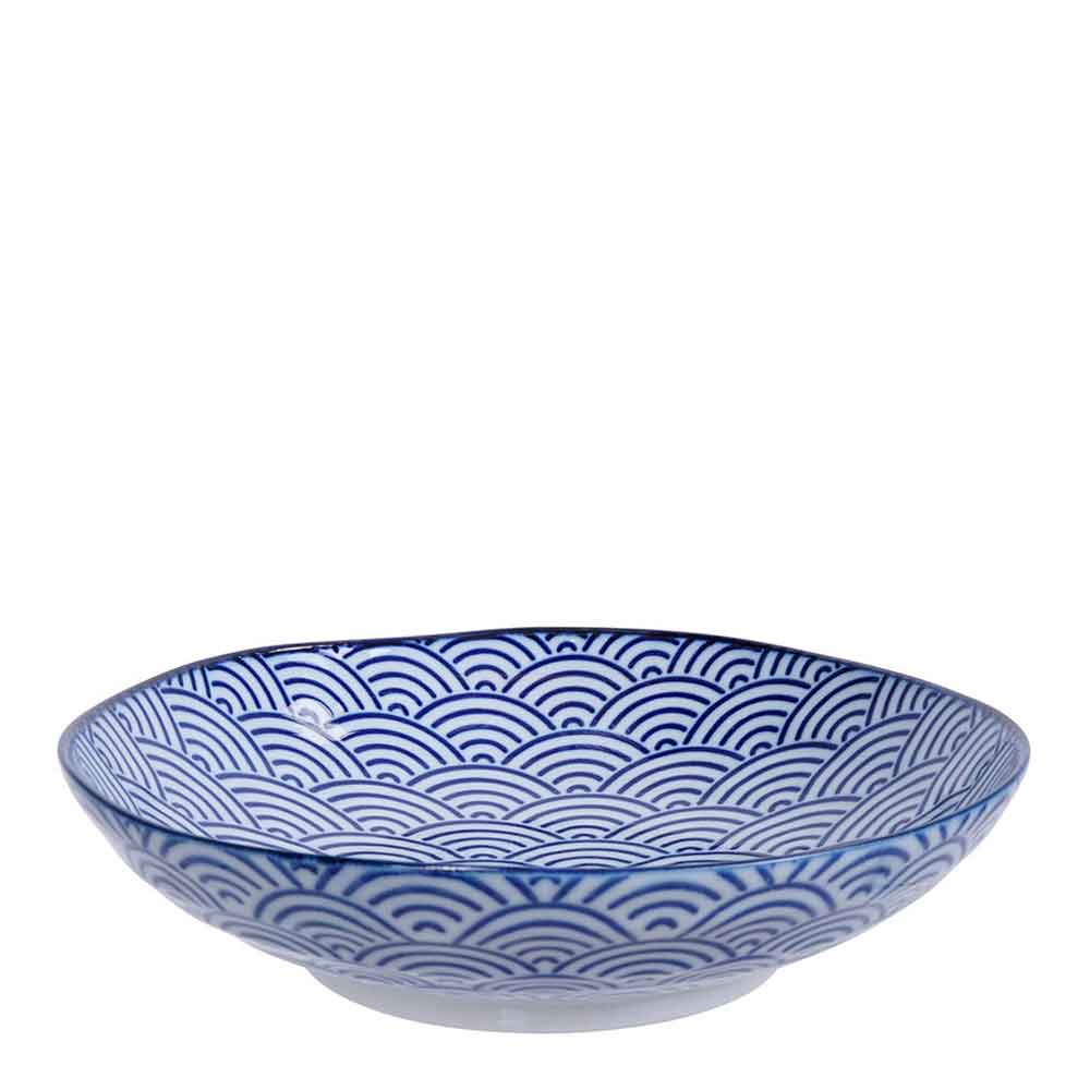 Tokyo Design Studio Nippon Blue Pastalautanen 21 cm Wave