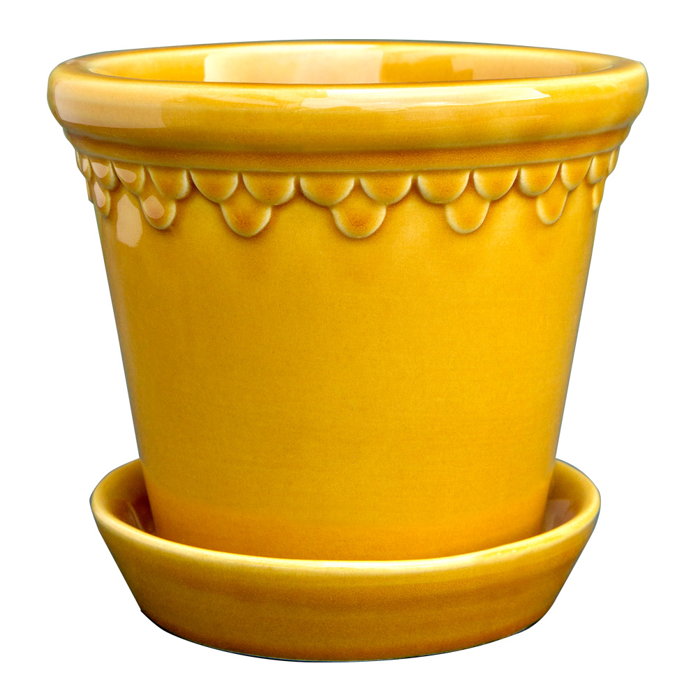 Köpenhavner Kruka/Fat 25 cm Gul amber