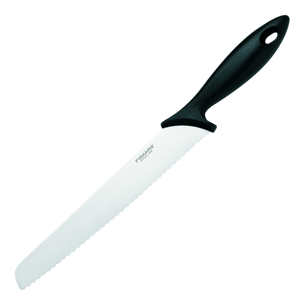Fiskars – Essential Brödkniv 23 cm Svart