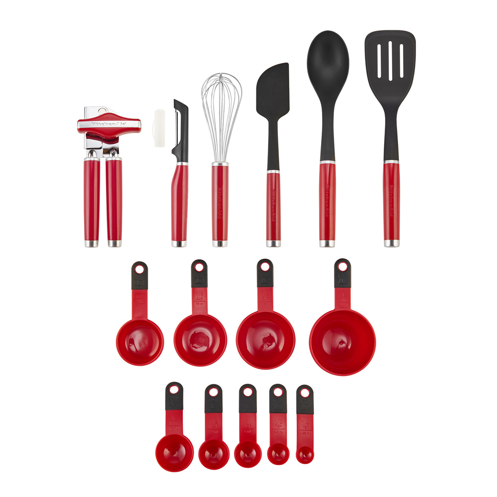 KitchenAid – KitchenAid Köksredskap 15 delar Röd/Svart