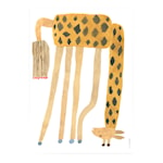 Affisch 70x50 cm Giraff upp och ner