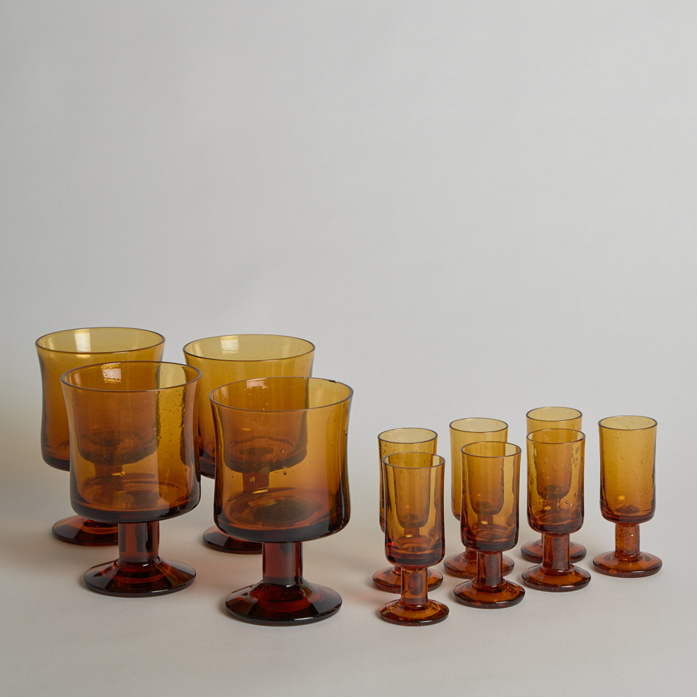 Vintage – SÅLD Ölglas 4 st och Snapsglas7 st Erik Höglund