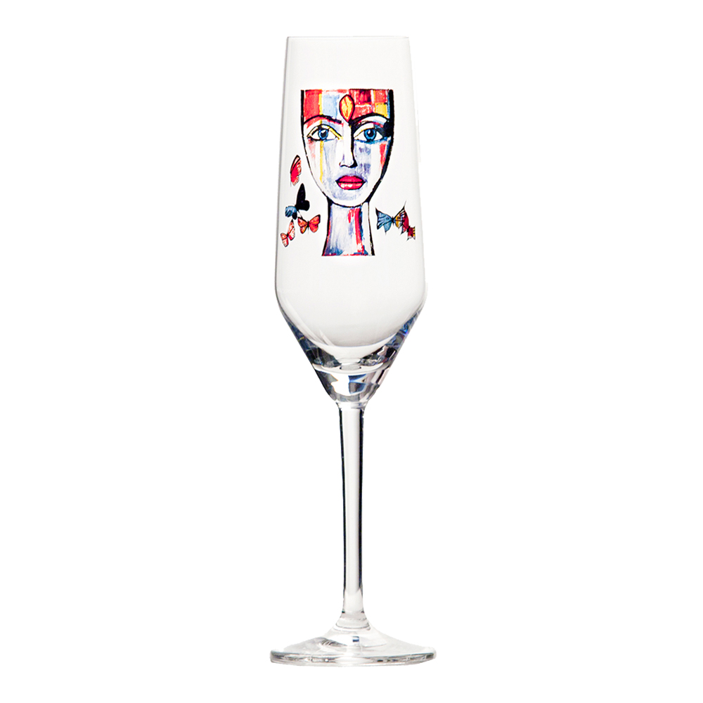 Carolina Gynning - Champagneglass 30 cl Butterfly Messenger