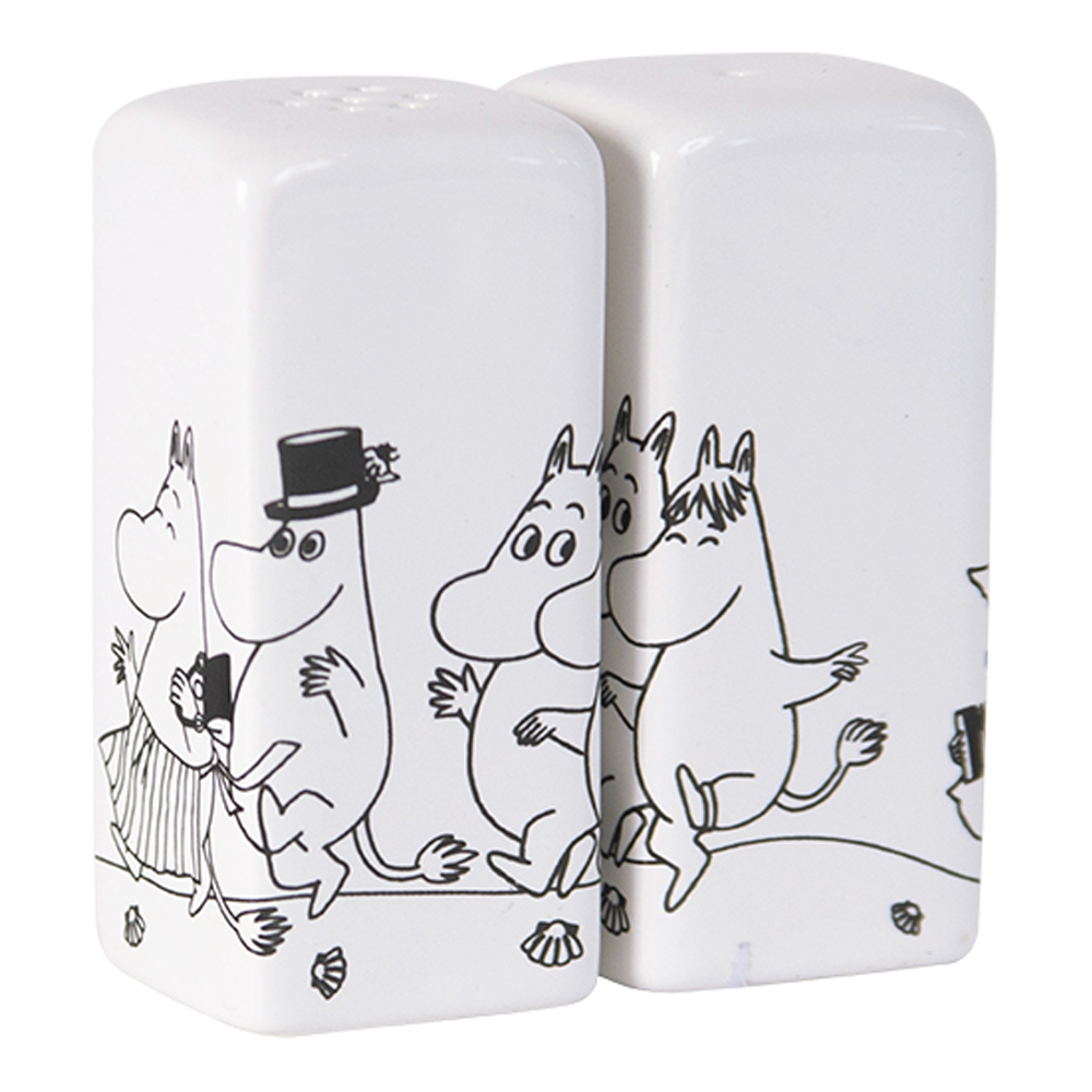 Pluto Design – Mumin Salt- och pepparkar Familjen Svart