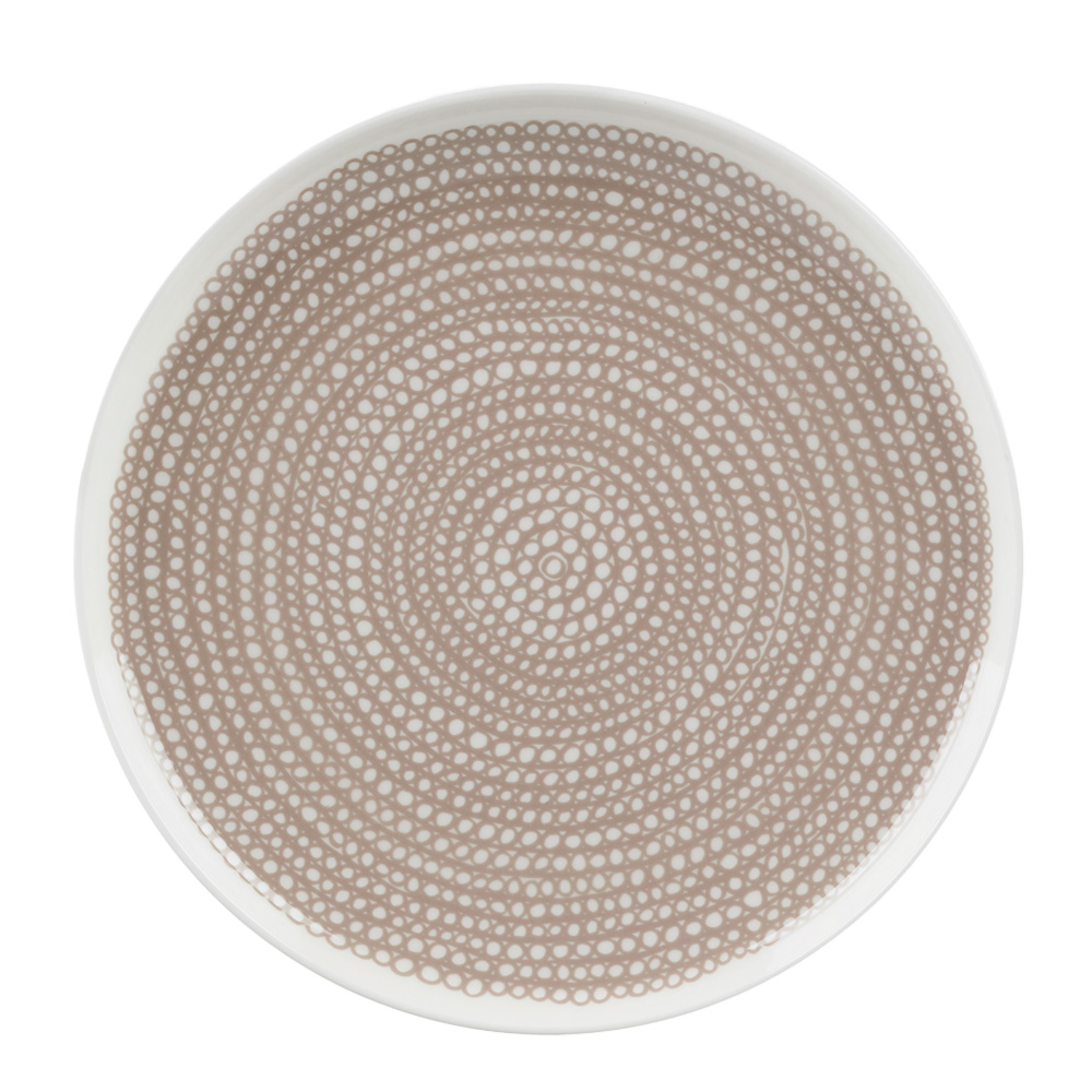 Marimekko – Siirtolapuutarha Tallrik 25 cm Vit/Beige