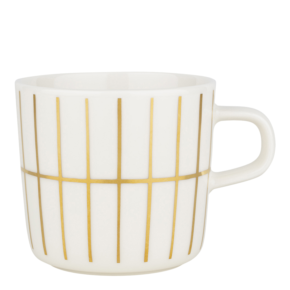 Marimekko - Tiiliskivi Kopp 20 cl Guld/Vit