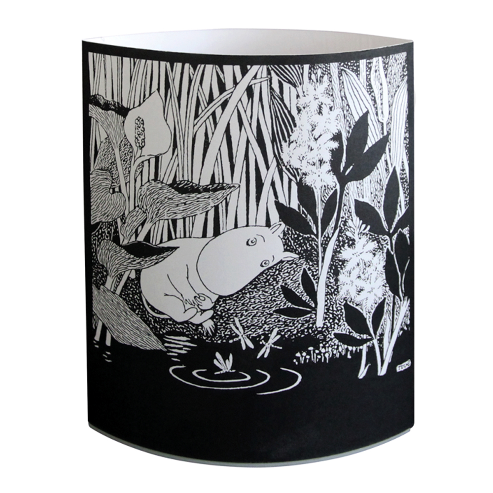 Pluto Design - Nattlampa Mumin 13x16 cm Svart/Vit