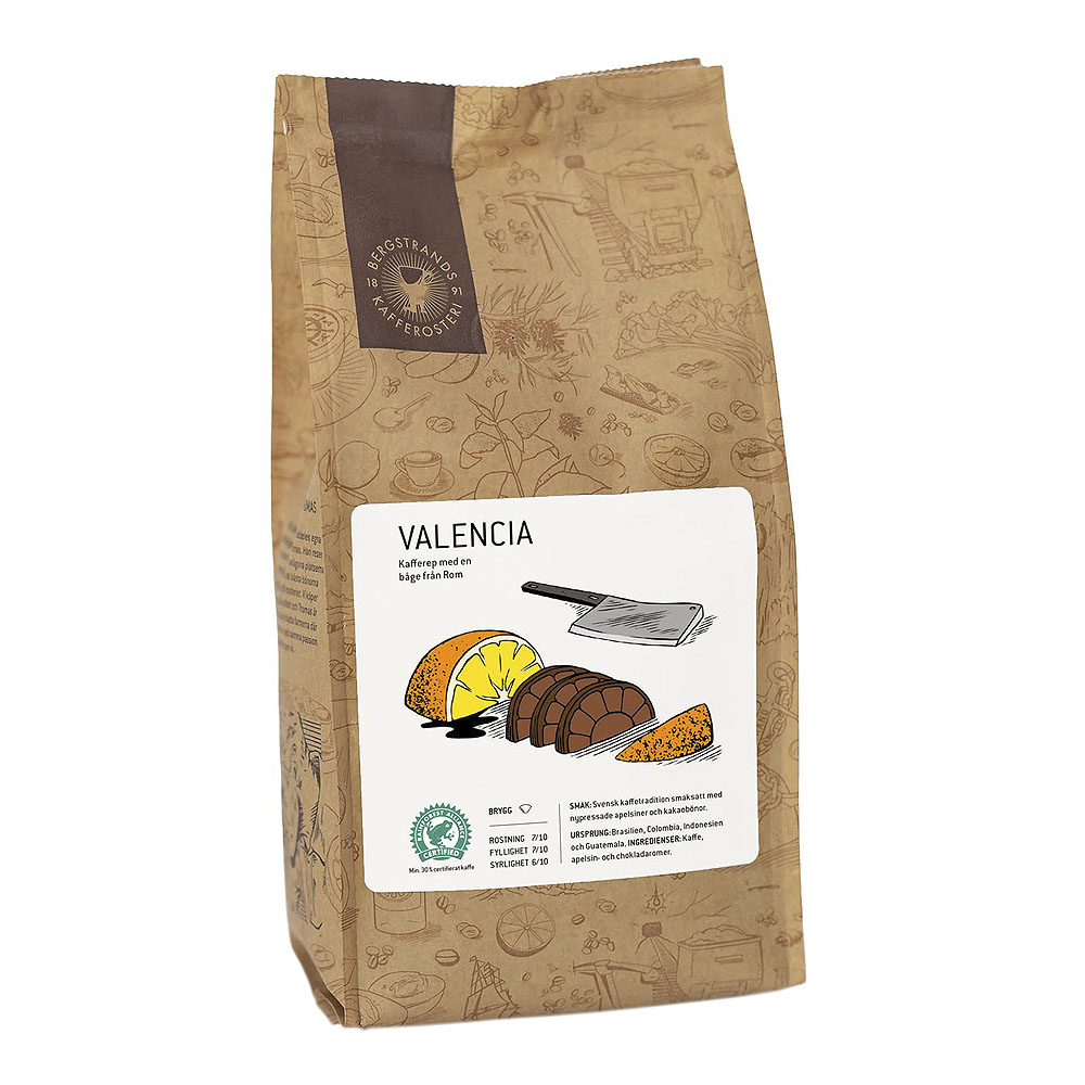 Bergstrands Kafferosteri - Bryggkaffe Malet Valencia 250 g