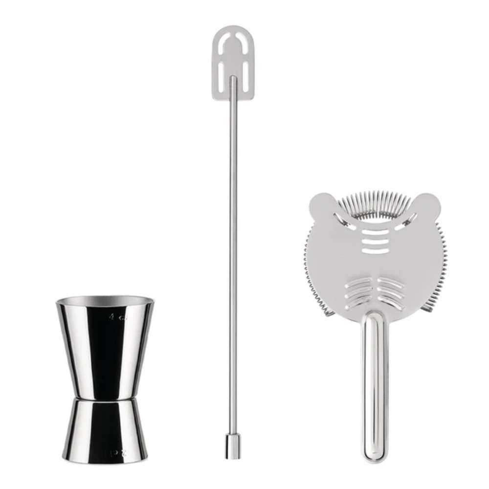 Alessi - Cocktailset 3 delar Rostfri