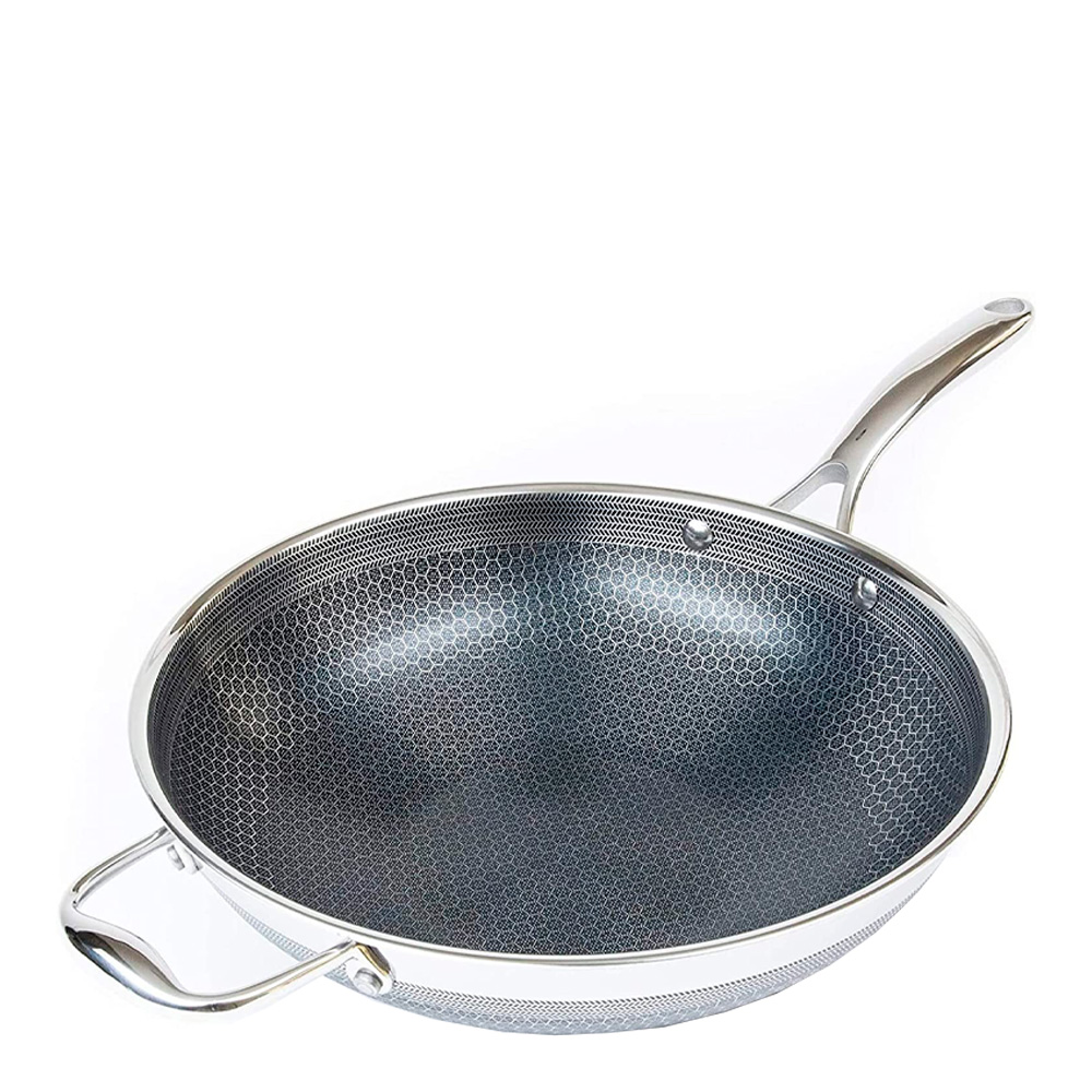 Hexclad – Hybrid Wok 30 cm Silver/Svart