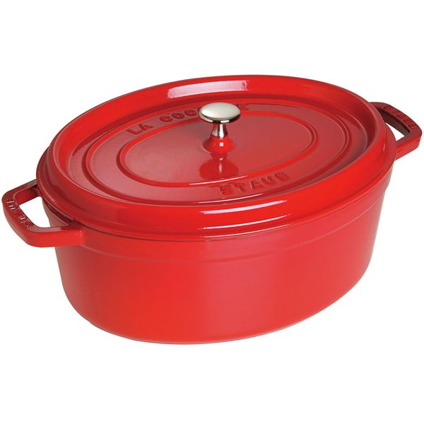 Staub – La cocotte Oval Gryta 5,5L Röd