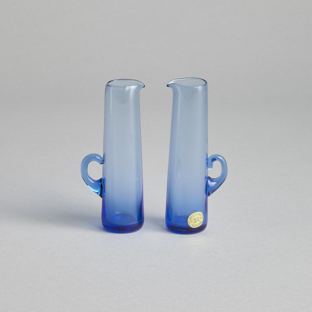 Reijmyre Glasbruk - Blå Miniatyrkannor 2 st
