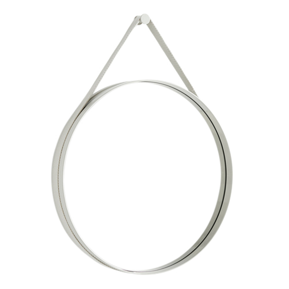 Läs mer om Hay - Strap Mirror No 2 Spegel 50 cm Ljusgrå