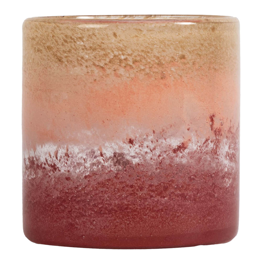 Byon – Calore Ljuslykta 15×15 cm Rosa/Beige/Bordeaux
