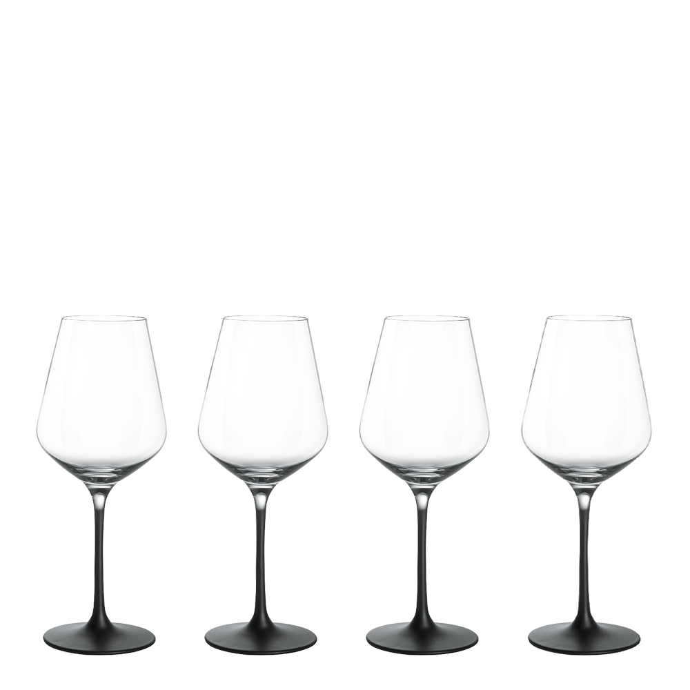 Villeroy & Boch – Manufacture Rock Vitvinsglas 4-pack Klar/Svart fot