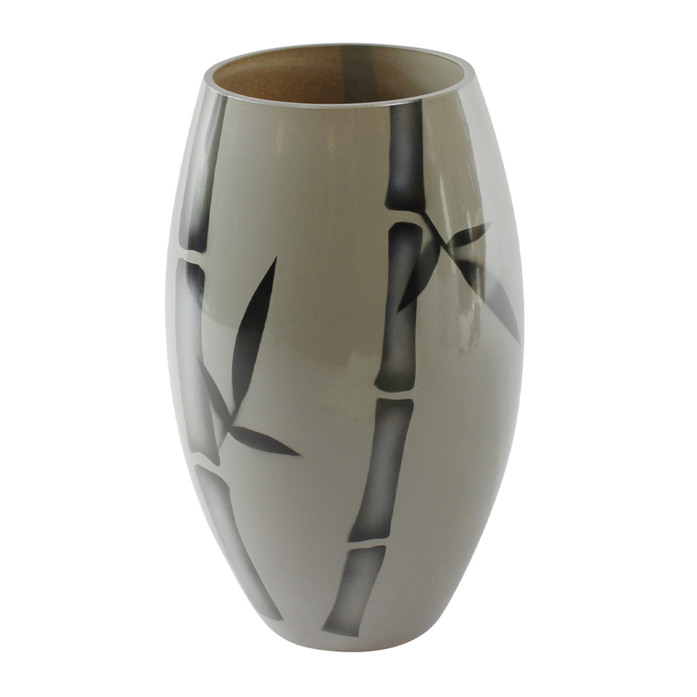 Nybro Crystal – Bambu Vas 20×13 cm Beige