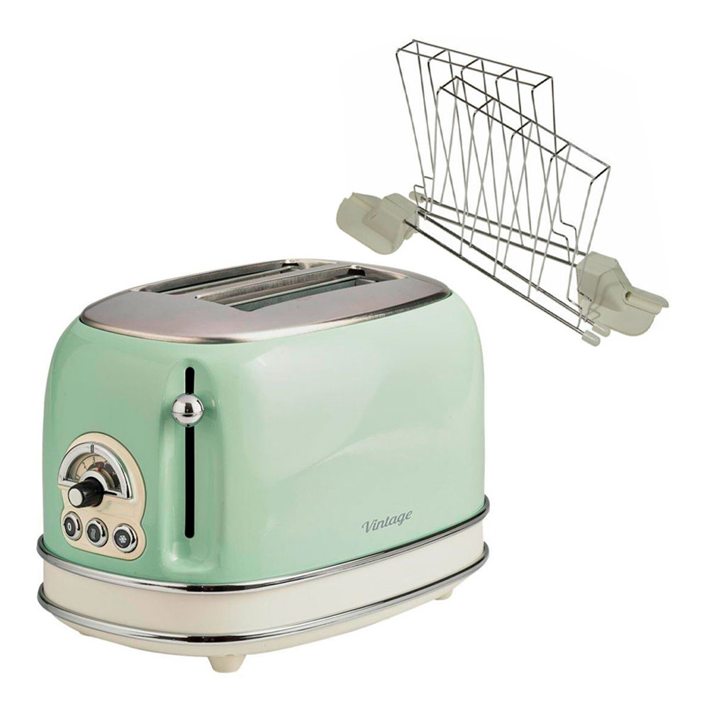 Ariete - Vintage Brödrost med toastgaller 2 skivor Grön