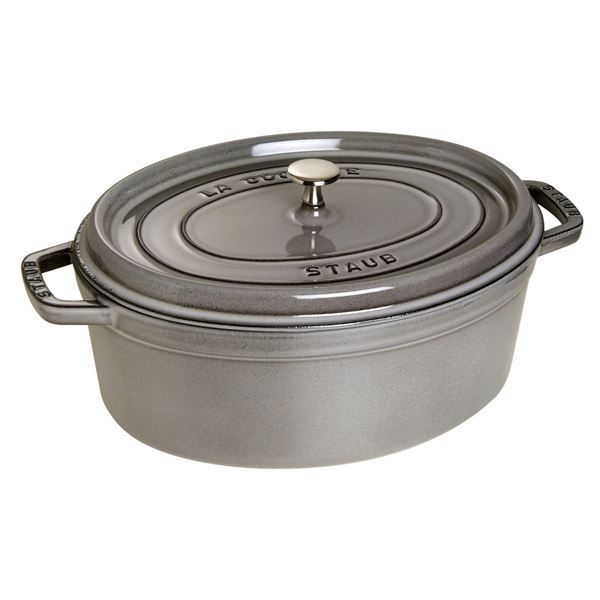 Staub – La cocotte Oval Gryta 5,5L Grå