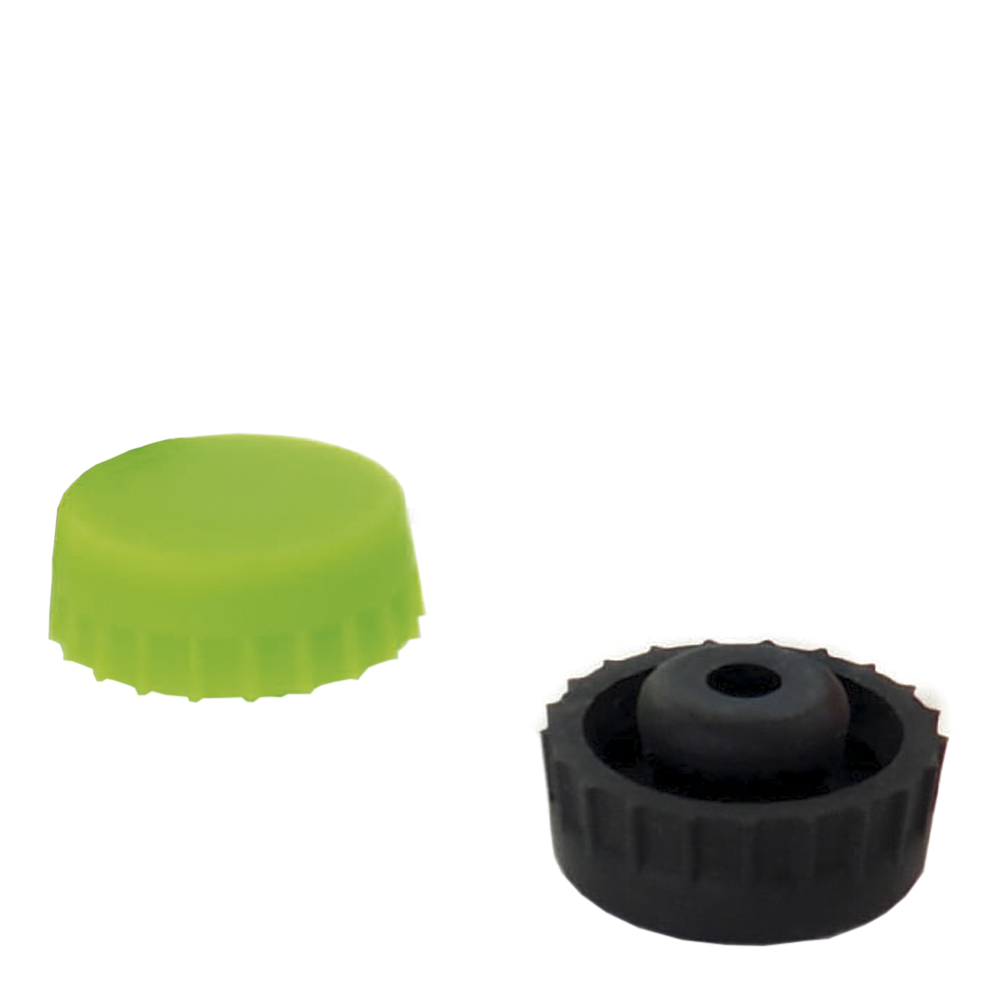 Pulltex – Beer Stopper SilIkon 2-pack Svart/Grön