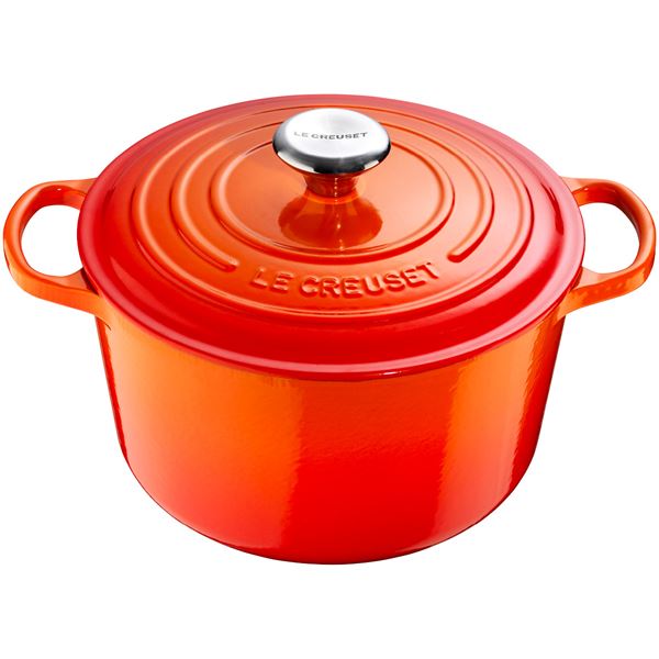 Läs mer om Le Creuset - Signature Gjutjärnsgryta rund 26 cm 6,3 L Volcanic