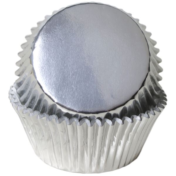 Läs mer om Cacas - Muffinsform D5 cm 50-Pack Silver