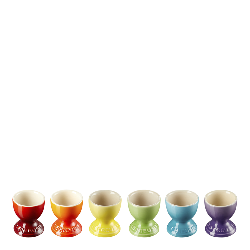 Läs mer om Le Creuset - Rainbow Äggkopp Set 6-pack