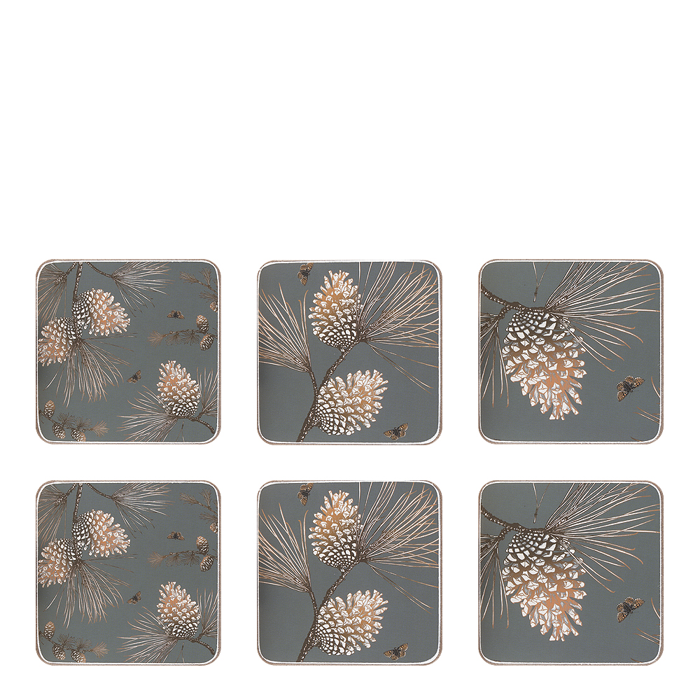 Pine Cone Glasunderlägg 6-pack 