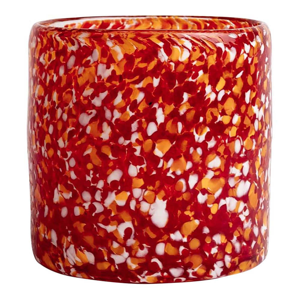 Byon – Calore Ljuslykta 10×10 cm Röd/Orange