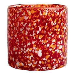Byon Calore telysholder 10x10 cm rød/oransje