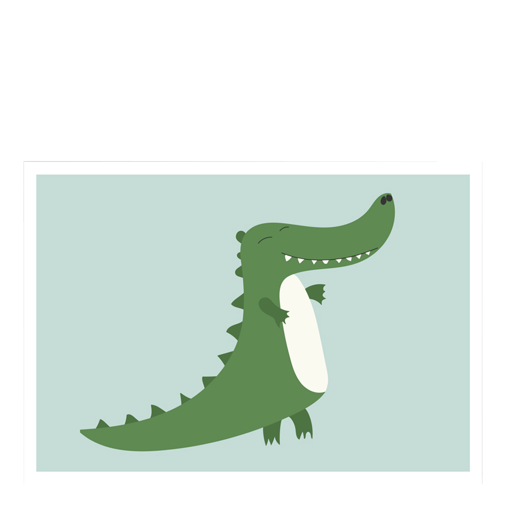 Kunskapstavlan® – Poster Mini Print A5 Krokodil