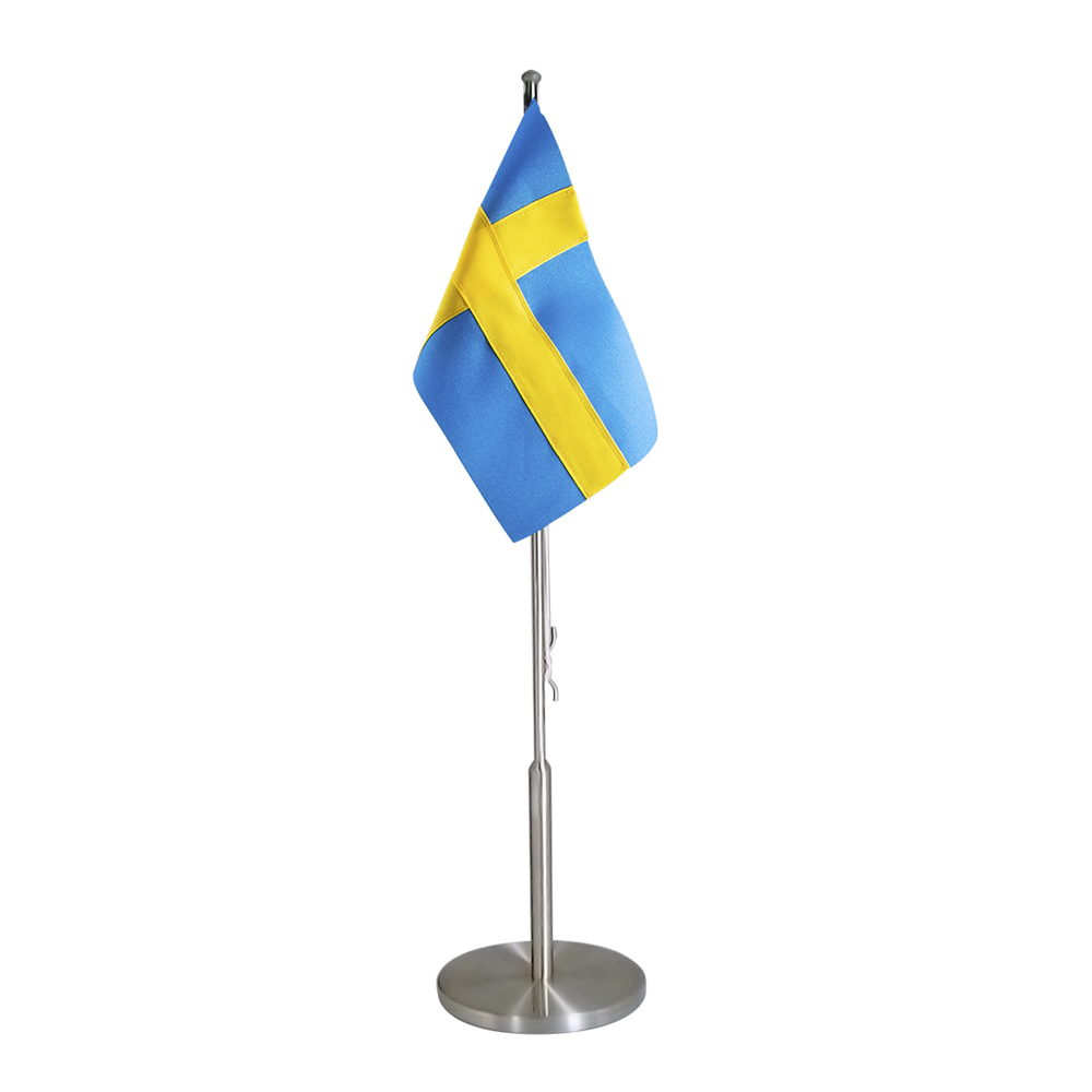 Dacapo Silver – Flaggstång med Svensk Flagga Rostfritt Stål 40 cm