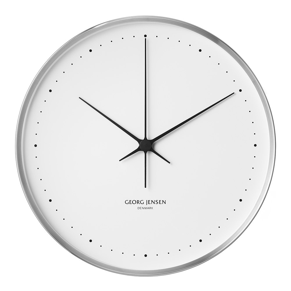 Georg Jensen - Henning Koppel Klocka 40 cm Vit/Rostfri