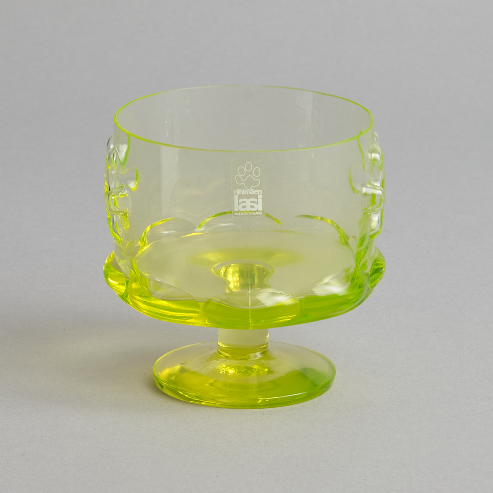 Vintage – SÅLD ”Paukkurauta” Glas på Fot 8 st