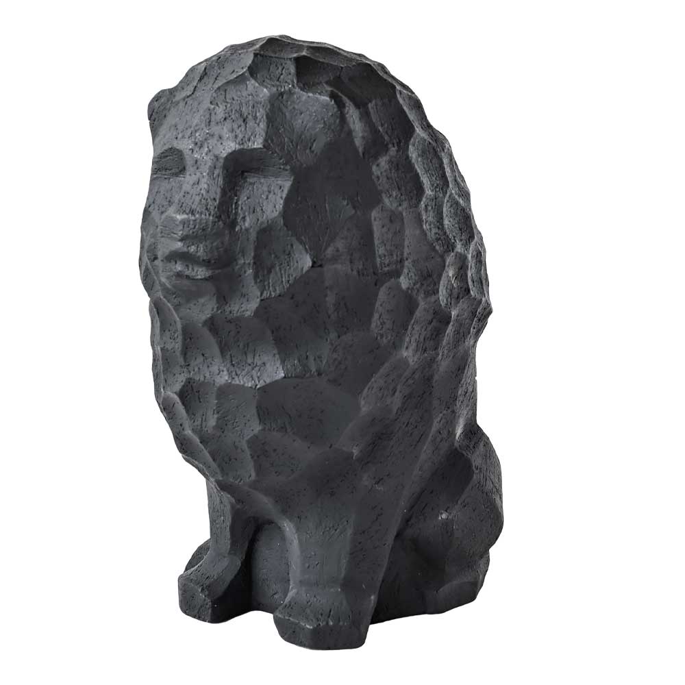 Cooee – Lion of Judah Skulptur i kalksten Lejon 19,5×25,5 cm Svart