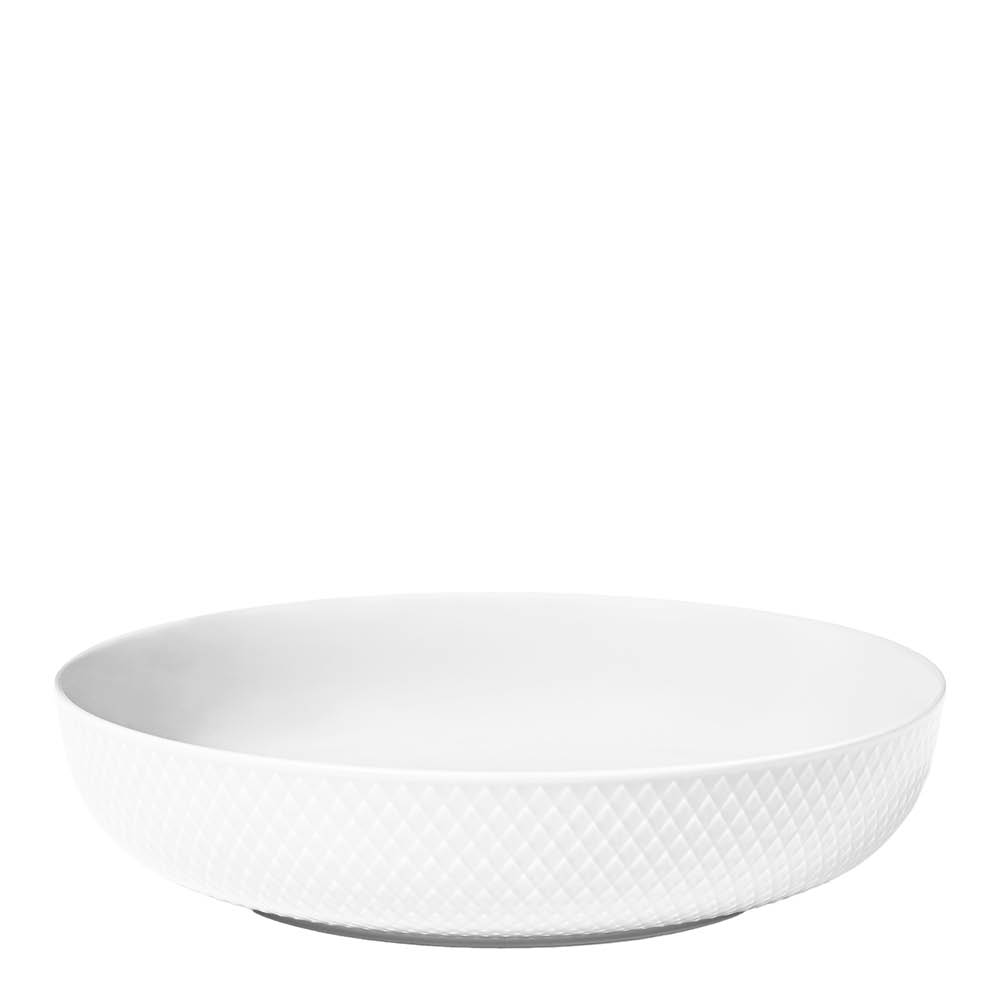 Lyngby Porcelæn – Rhombe Serveringsskål 28 cm Vit