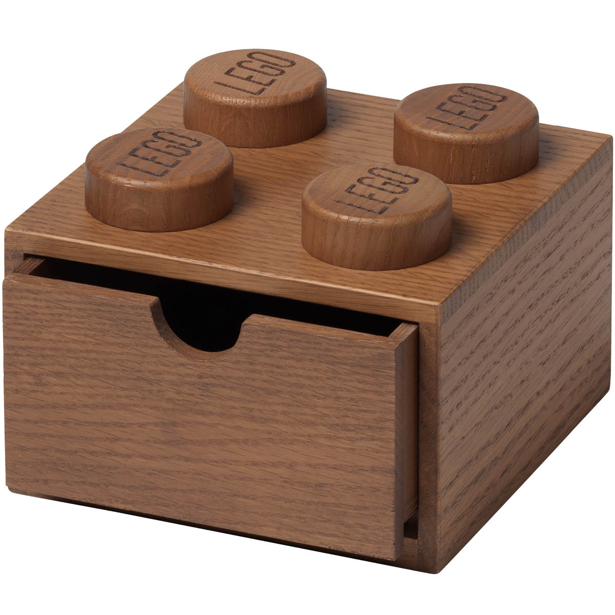 LEGO – Wooden collection Skrivbordslåda 2×2 Mörk Ek