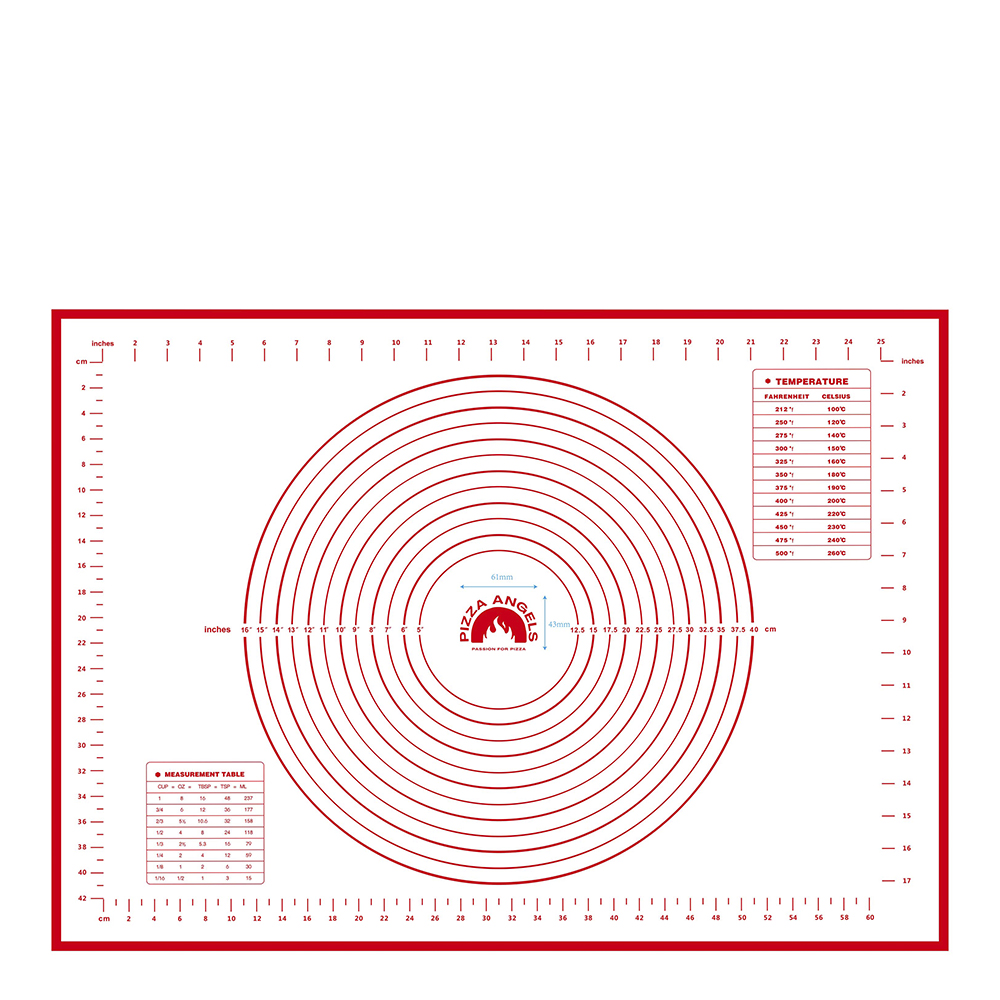 Läs mer om Modern House - Pizza Angels Bakmatta 70x50 cm Vit/Röd