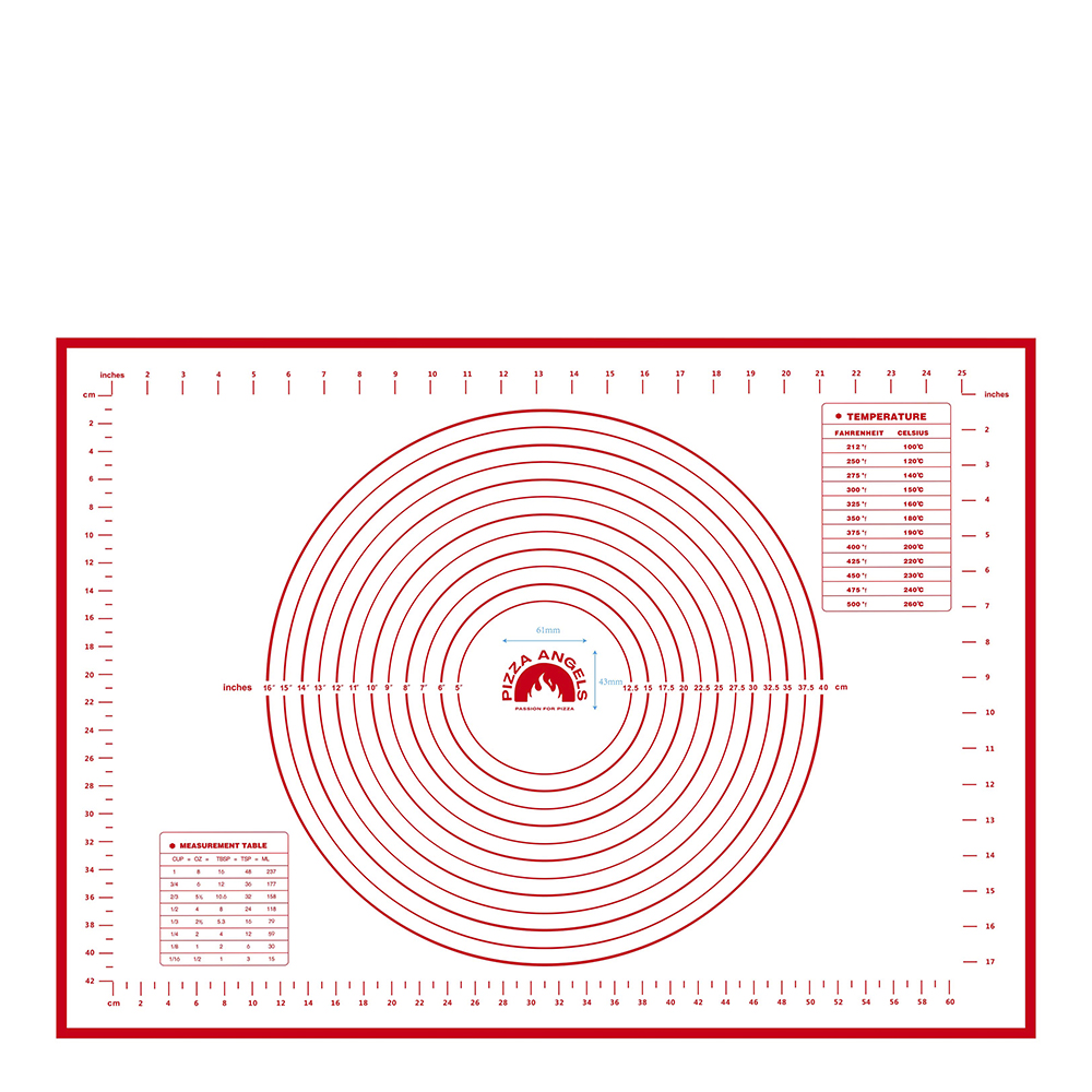 Modern House - Pizza Angels Bakmatta 70x50 cm Vit/Röd