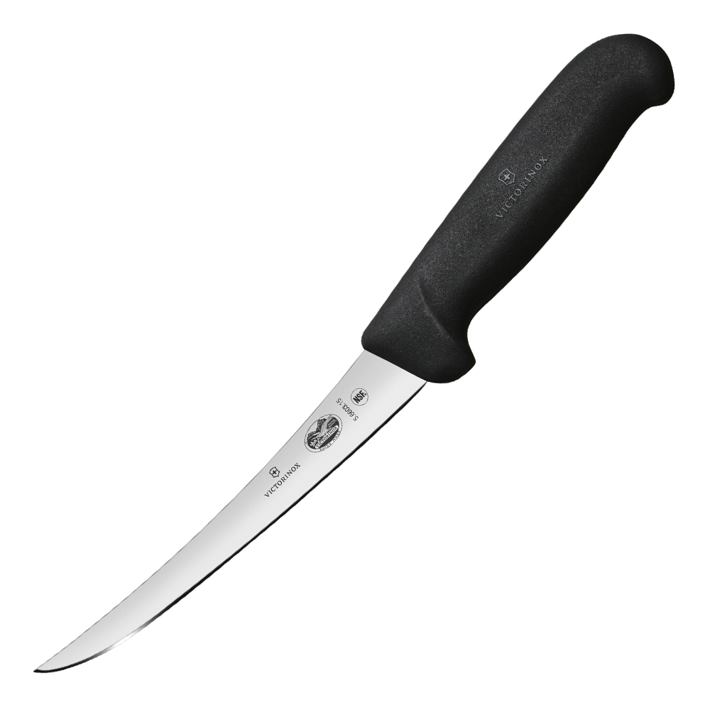 Victorinox - Fibrox utbeiningskniv smalt knivblad 15 cm svart