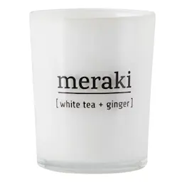 Meraki Tuoksukynttilä 6,7 cm White Tea & Ginger