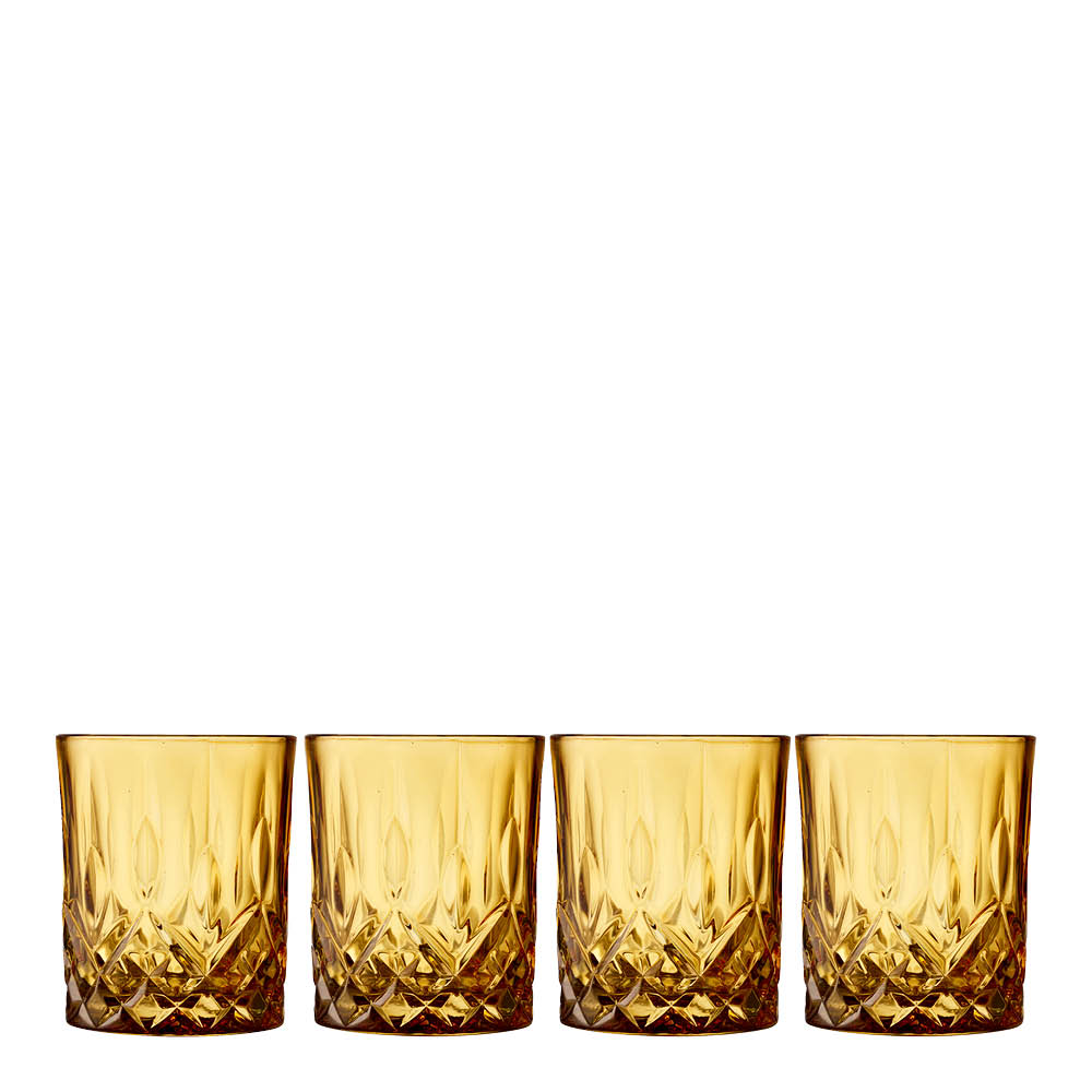 Lyngby Glas - Sorrento Whiskyglas 32 cl 4-pack Amber