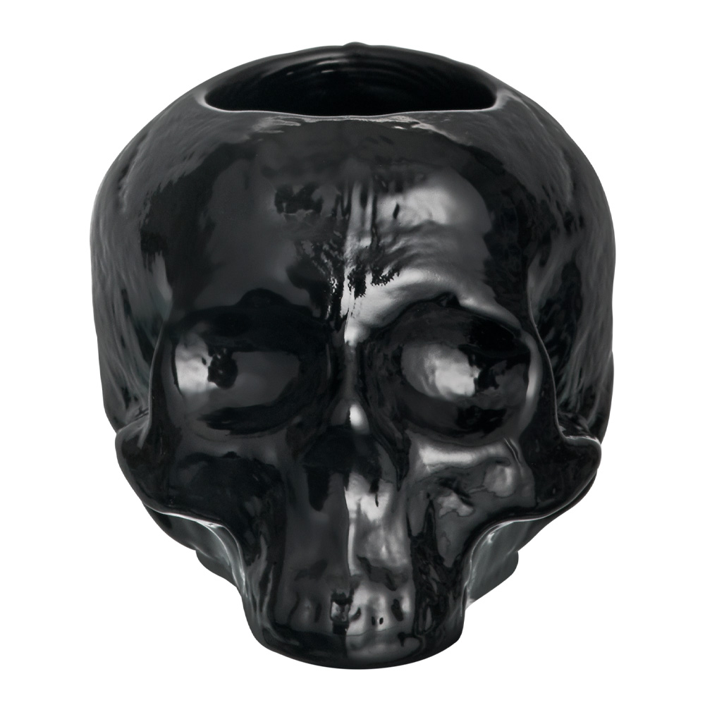 Kosta Boda – Still Life Skull Ljuslykta 8,5 cm Svart