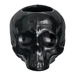 Kosta Boda Still Life skull lyslykt 8,5 cm svart