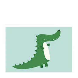 Kunskapstavlan® Poster Mini Print A5  Krokodil