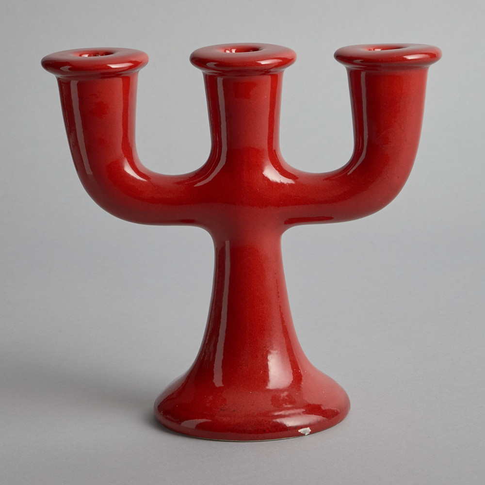 Läs mer om Vintage - Trearmad Ljusstake Guldkroken