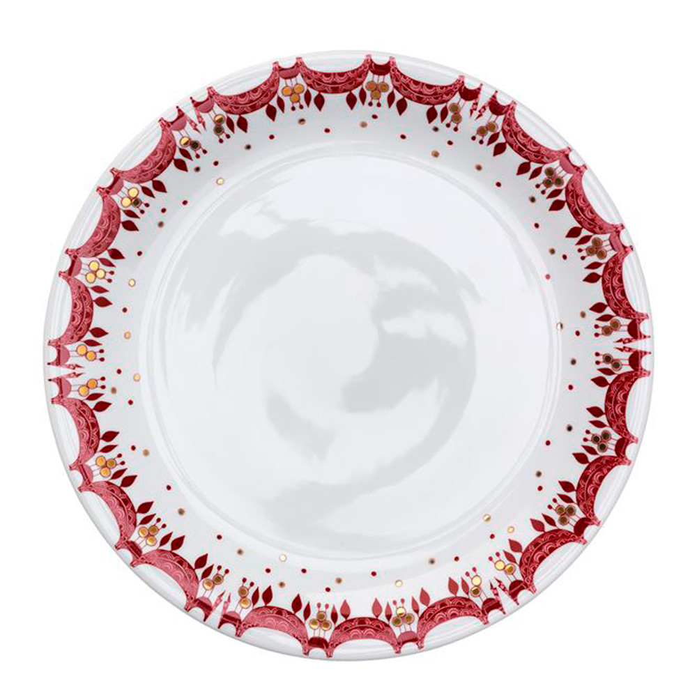 Bjørn Wiinblad - Guirlande Tallrik 28 cm Röd