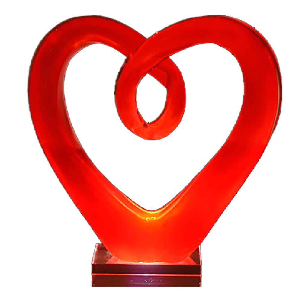 RBA Sweden Glasskulptur Hjärta 125 cm Röd