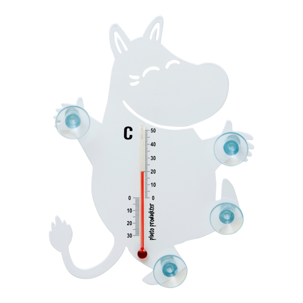 Pluto Design - Mummi vindustermometer 11x18 cm Mummitrollet hvit