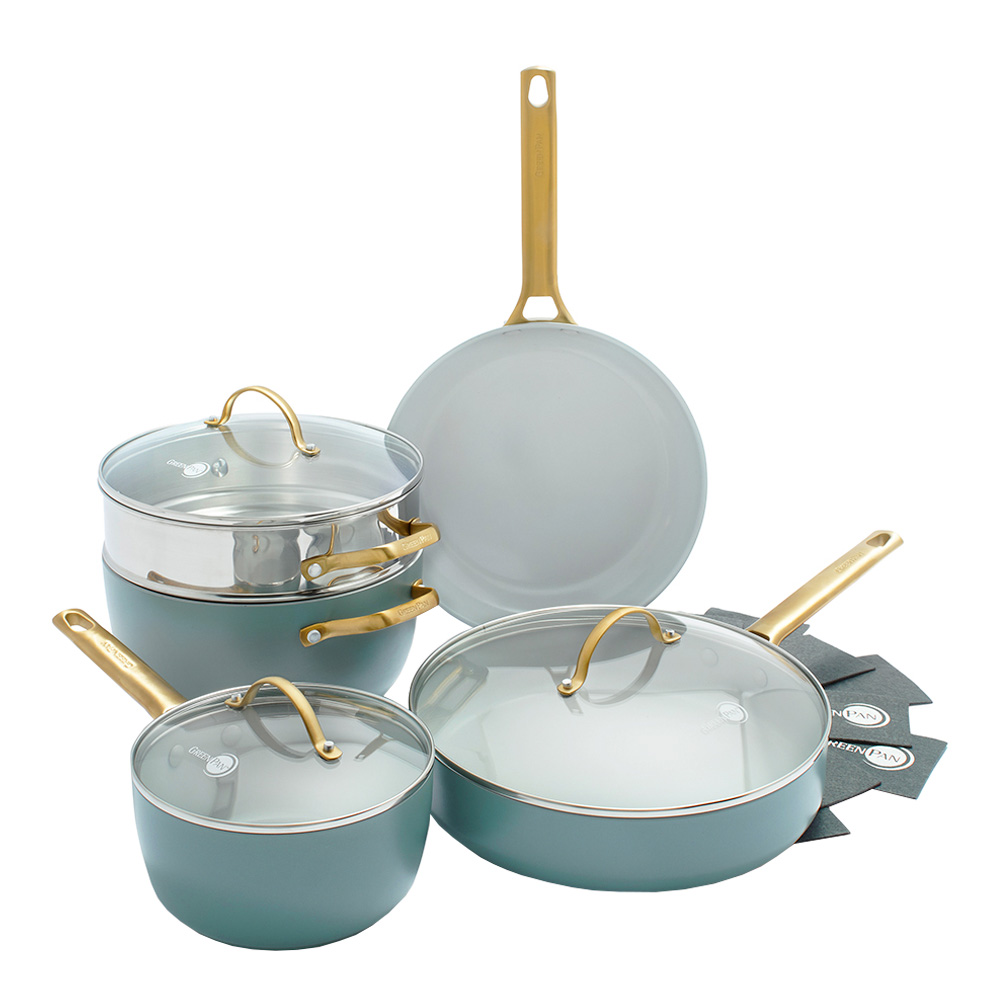 GreenPan Paistinpannusetti 10 osaa Smokey Sky Blue